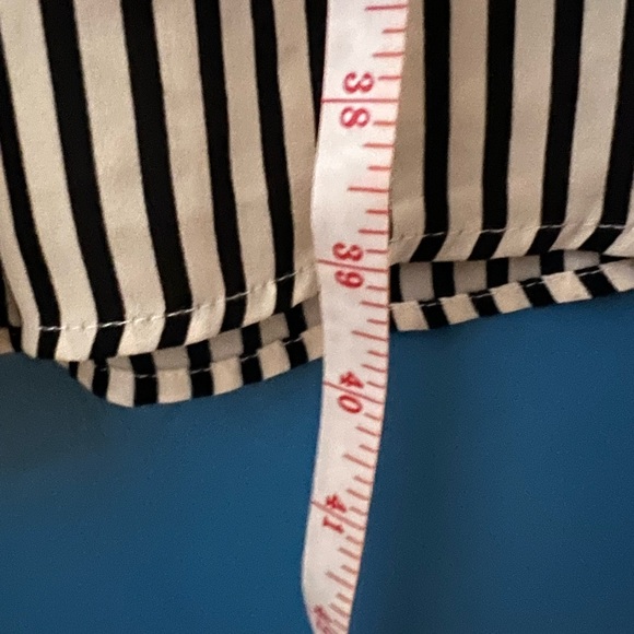H&M Black and White Striped Long Sleeve Shirt Dress Sz S - Picture 6 of 7